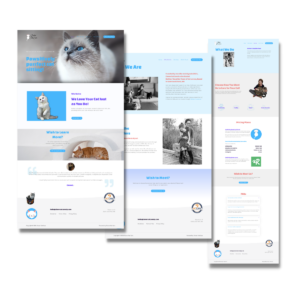 Page sample from a cat sitting WordPress website